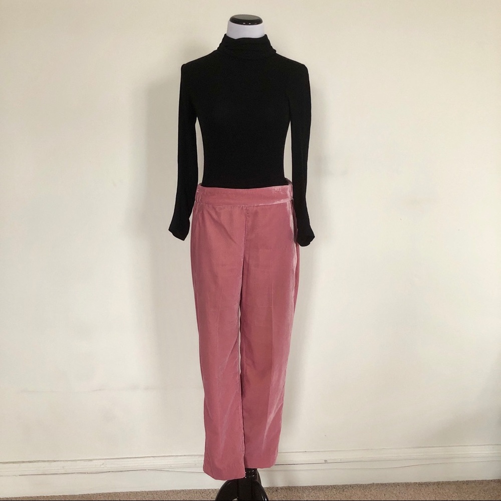 J.Crew Pink Velvet Pants
